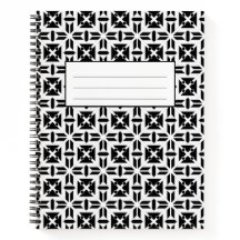 Padrão Geométrico Preto e Branco Elegante