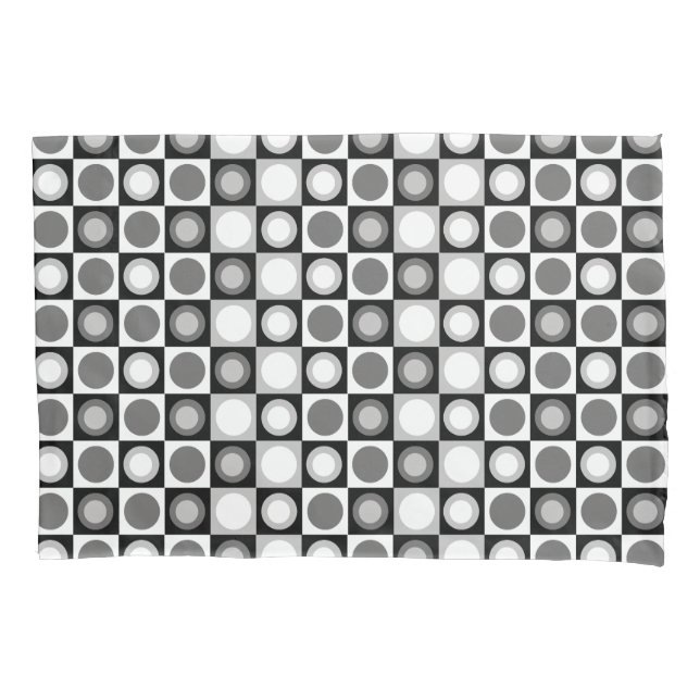 Padrão Geométrico Retro MCM Preto Branco (Frente)