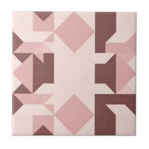 Padrão geométrico rosa e castanho