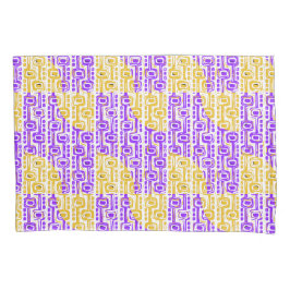 Padrão Geométrico Roxo-Amarelo