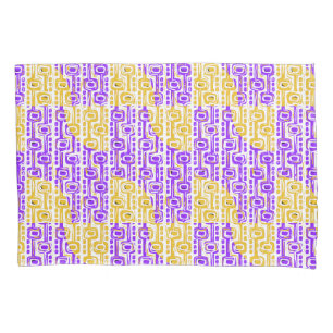 Padrão Geométrico Roxo-Amarelo