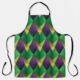 PADRÃO GEOMÉTRICO ROXO VERDE AMARELO MARDI GRAS