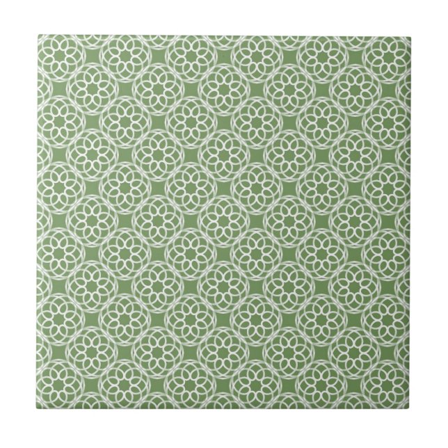 Padrão Geométrico Sage Green White Sem Olhos (Frente)