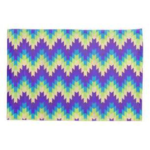 Padrão Geométrico Selvagem Verde e Roxo