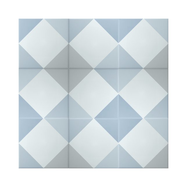 Padrão Geométrico Simples de Diamante Azul (blue gray geometric square diamonds ceramic tiles)