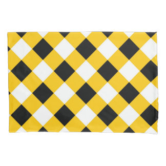 Padrão Geométrico Verificado em Amarelo Preto do o