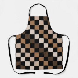Padrão Gingham Preto-Castanho Verificado
