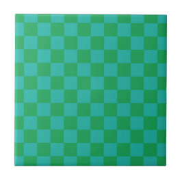 Padrão Gingham Verde Azul Verificado