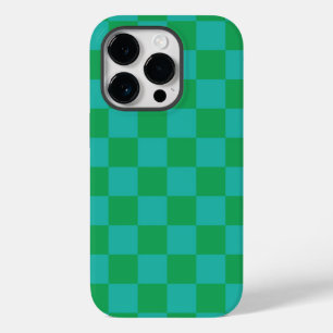 Padrão Gingham Verde Azul Verificado