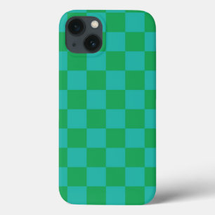 Padrão Gingham Verde Azul Verificado