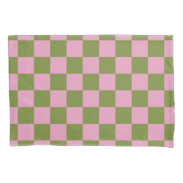 Padrão Gingham Verdejado Rosa