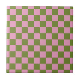 Padrão Gingham Verdejado Rosa