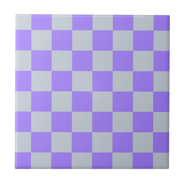 Padrão Gingham Verificado Roxo (Frente)