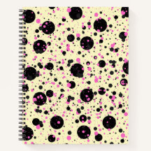 Padrão Glam de Bolinhas Rosa e Preto