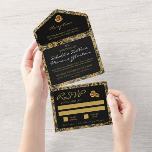 Padrão Gótico Preto e Dourado