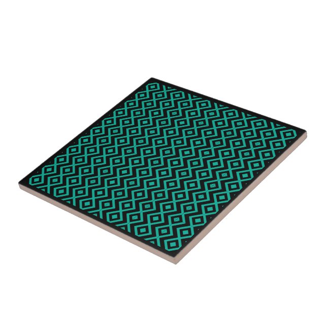 Padrão Harlequim em Forma de Diamante Preto Turque (Lateral)
