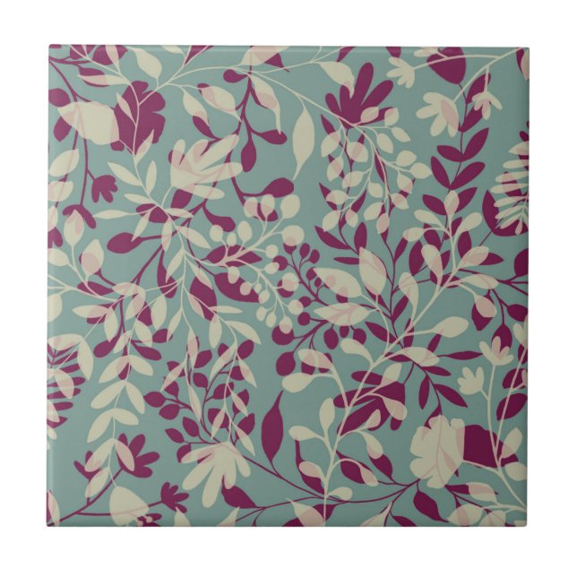 Padrão HD de Jardim Floral Bonito de Folhagem Enca (Frente)