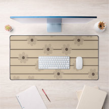 Padrão Horizontal Stripe Castanho Khaki Flor Y2K