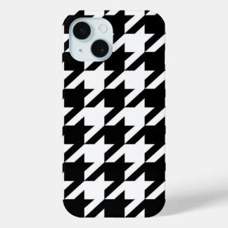 padrão houndstoth geométrico preto e branco
