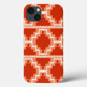Padrão Ikat Aztec - Rusta, Laranja e branco