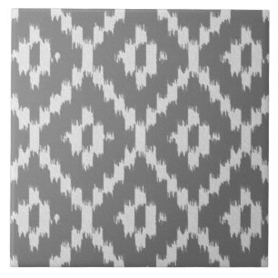 Padrão Ikat - Carvão e cinzas prateadas