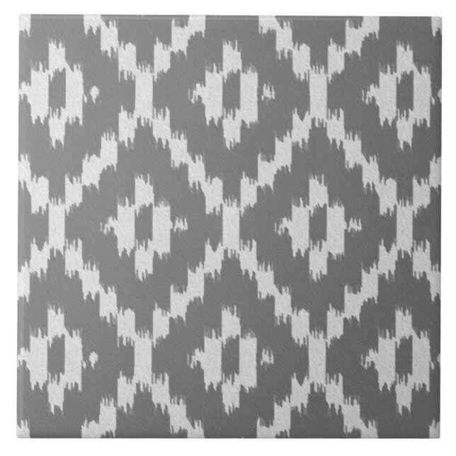 Padrão Ikat - Carvão e cinzas prateadas (Frente)