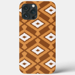 Padrão Ikat - Castanho, ferrugem e creme