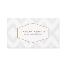 Padrão Ikat na Cartão de visita do Designer Branco