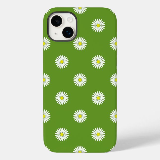 Padrão Ilustrativo de Daisies em Verde (Verso)