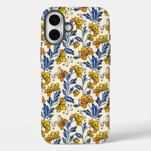 Padrão Impecável de Flores e Folhas