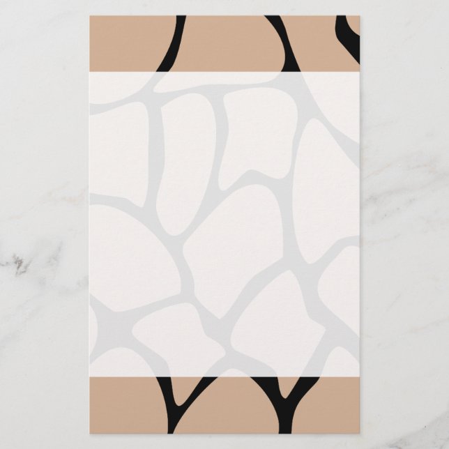 Padrão Impressão de Girafa em Beige. (Frente)