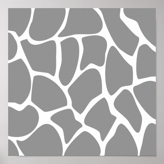 Padrão Impressão de Girafa na Cinza. (Frente)