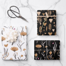 Padrão inconstante de plantas no estilo boho