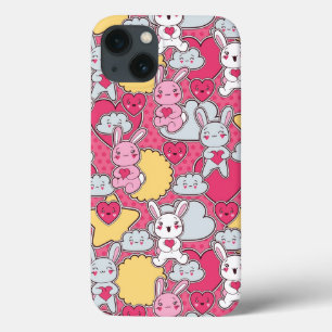 Padrão Infantil Kawaii com Doodles Gafanhotos