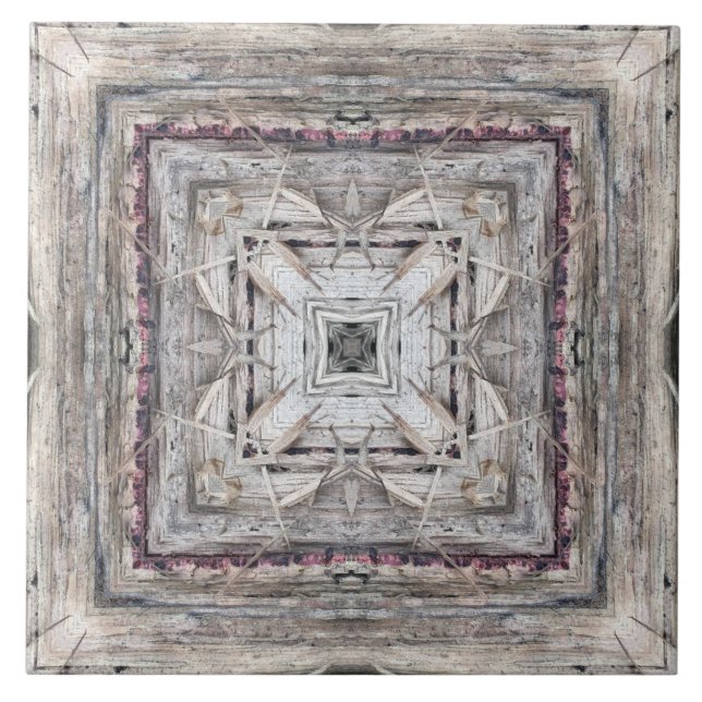 Padrão Inspirado Aztec bonito Tingido Rosa (Frente)