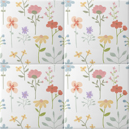 Padrão Invisível de Cores Aquáticas Selvagens Flor