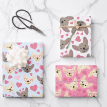 Padrão Invisível do Coração do Bulldog Francês