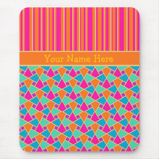 Padrão Islâmico Brilhante e Stripes de Mousepad Pe (Frente)