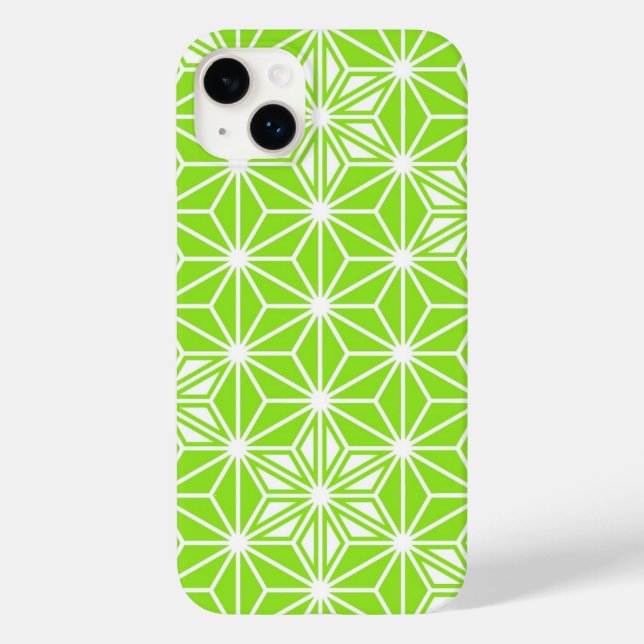 Padrão japonês Asanoha - verde lima claro (Verso)