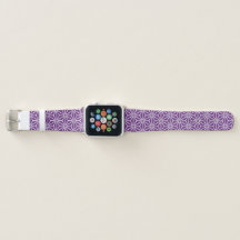 Padrão Japonês Ayame Asanoha Branco Roxo Oriental