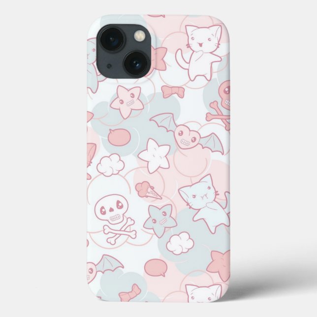padrão kawaii com rabisco (Verso)