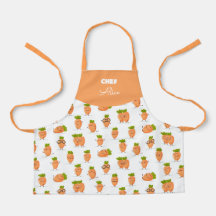 Padrão Kawaii de cenouras divertidas