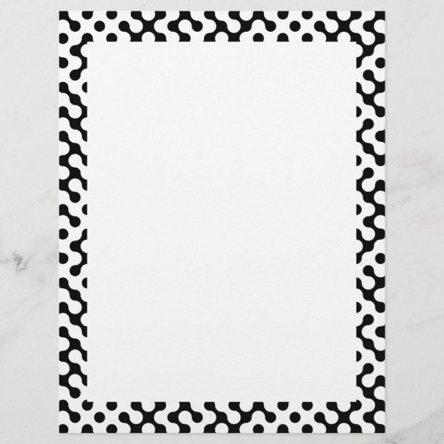 Padrão labirinto branco preto-branco (Frente)