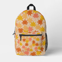 Padrão Laranja Castanho Autumn Folhas Florais Y2K