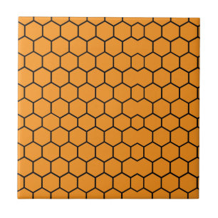 Padrão Laranja De Honeycomb Em Toda Parte