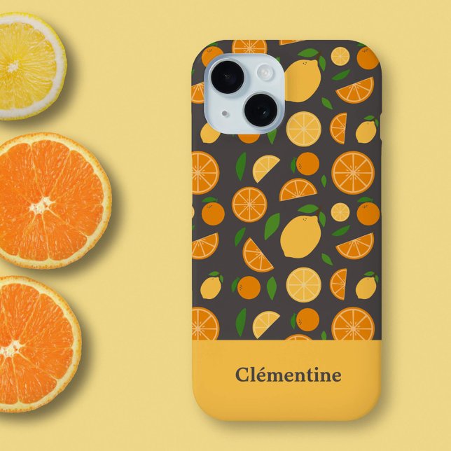 Padrão Laranja e limão (Orange & Lemon Pattern Phone Case)
