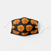 Padrão Laranja Marigold em Preto