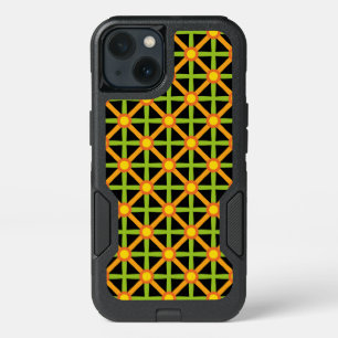 Padrão Laranja Verde e Amarelo Retroinspirado