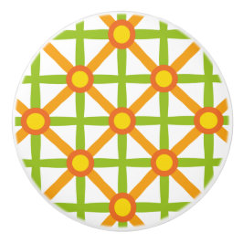 Padrão Laranja Verde e Amarelo Retroinspirado