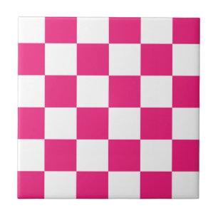 Padrão legal de cheque branco cor-de-rosa, unido
